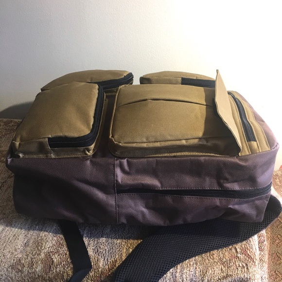 🤎New Travel 2-Tone Brown Large Canv… - Picture 4 of 5